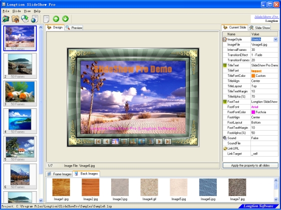 Click to view Longtion SlideShow Pro 5.0 screenshot